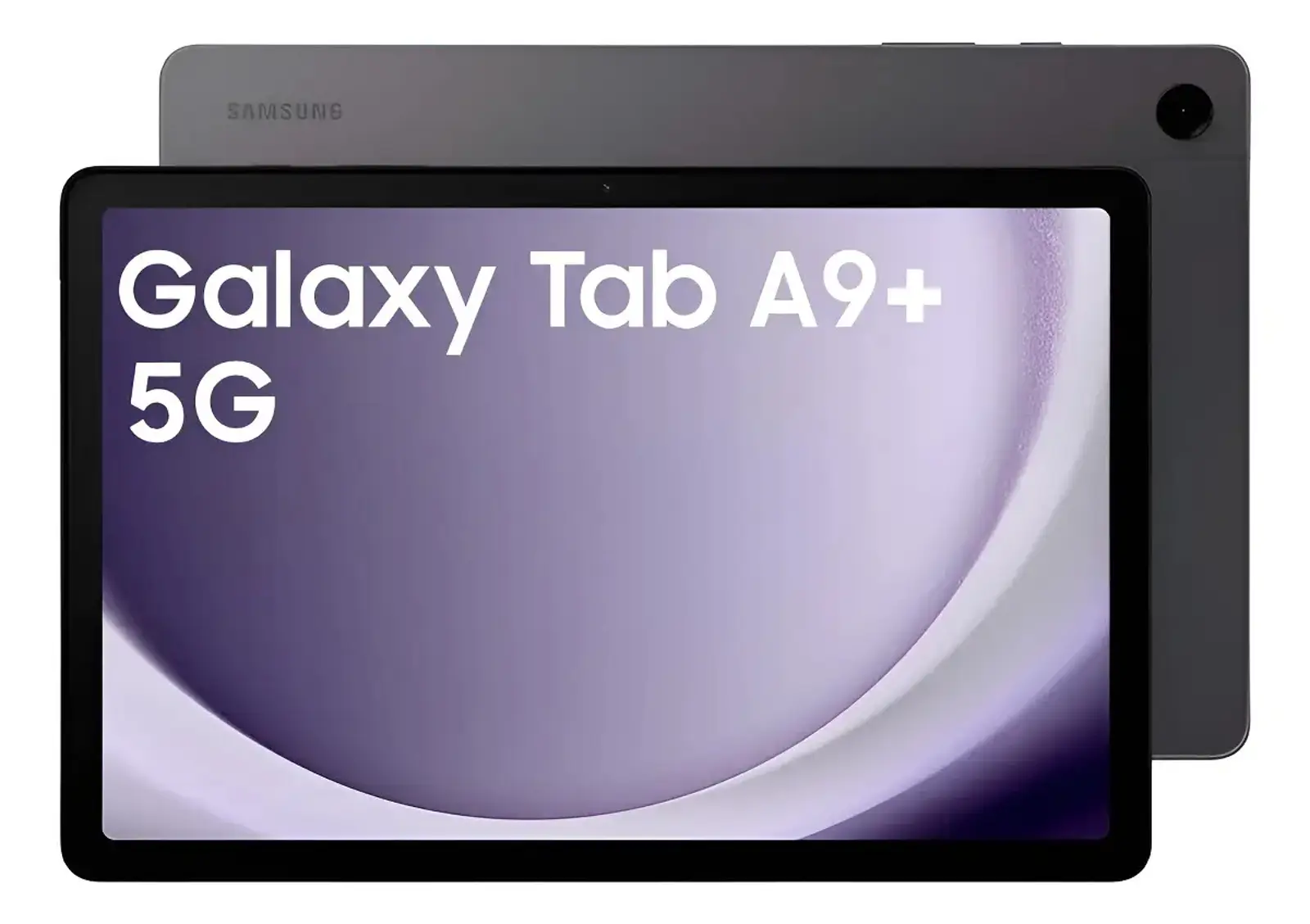 Galaxy Tab A9+ 5G, frente e verso.