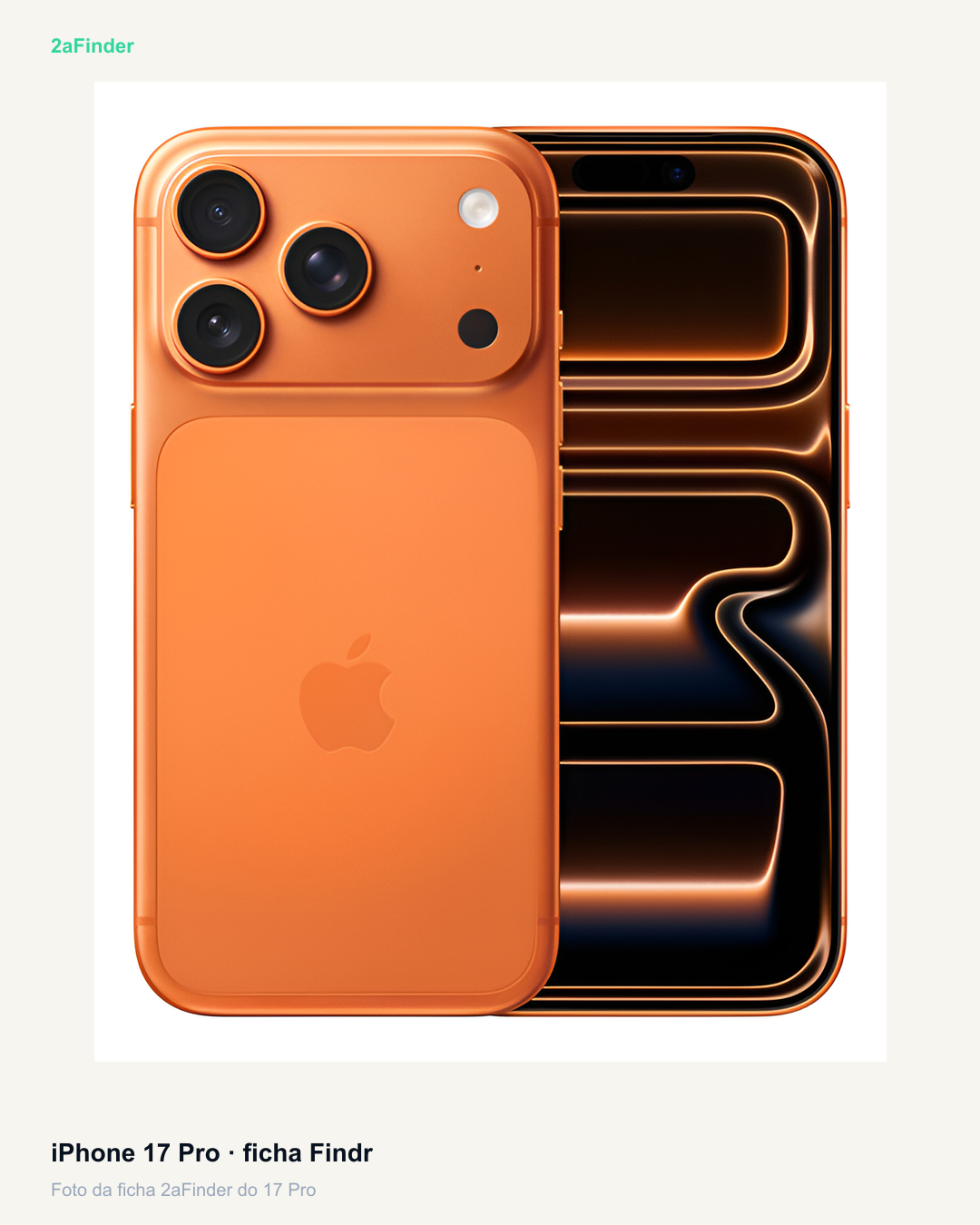 iPhone 17 Pro da ficha 2aFinder.